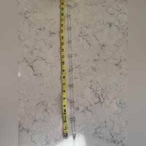 Kate spade station crystal cut silver tone necklace